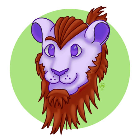 Lion with Beard. An example of a headshot I've done in the past.