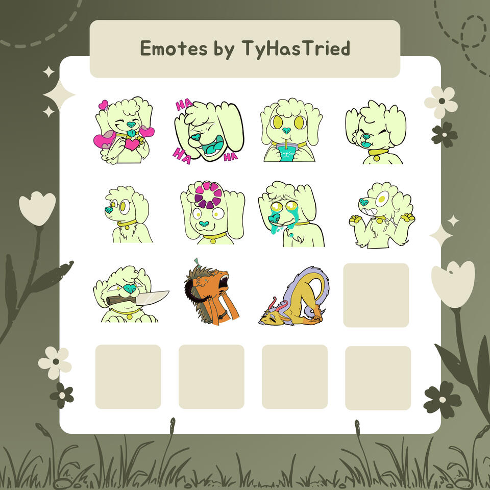 Examples of emotes I've made!